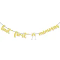 Golden glitter 'but first mimosas' party banner for Mother's Day brunch decor - Gold