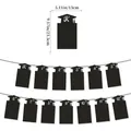 Black glitter graduation photo banner from Kindergarten to 12th grade with dimensions - 12th Grade Digital Graduation Photo Frame