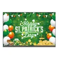 St. Patrick's Day banner featuring shamrocks, rainbow balloons and golden coins - Irish Festival Poster 22