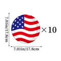Détail des assiettes jetables drapeau américain de 17,8 cm, lot de 10 pour fêtes et célébrations - Assiette Jour de l'Indépendance (Petit)