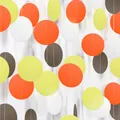 4m colorful circle paper garland in orange and green for party backdrop decorations - Round Disc Style