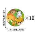 Jungle dieren papieren borden set voor decoratie van verjaardagsfeestjes voor kids - Kleine ronde borden