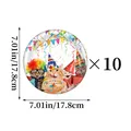 Détail des assiettes jetables de 17,8 cm avec chats pour décoration d'anniversaire - Assiette en Papier Chat 7 Pouces