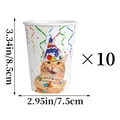 Détails des dimensions et lot de 10 gobelets en papier pour fête d'anniversaire chat - Gobelet en Papier Chat