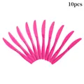 Set di 10 coltelli usa e getta in plastica rosso rosa con bordi seghettati per feste - Coltello Rosa Rossa