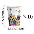 Dettaglio di bicchieri di carta a tema cane con specifiche di taglia e quantità - Bicchiere di carta cane