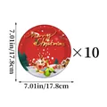 Detailansicht der 17,8 cm großen Weihnachts-Pappteller mit Rentier und Geschenken - Kleiner Weihnachtsrentier Pappteller