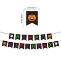 Halloween Happy Birthday banner with pumpkin and ghost motifs, size 4.72x5.90 inches - Colorful Ghost Pumpkin Happy Birthday Style