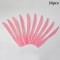 Lot de 10 couteaux de fête en plastique rose avec bords dentelés pour enfants - Couteau en plastique rose