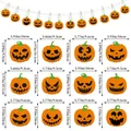 12-delige Halloween pompoen hangdecoraties met diverse gezichtsuitdrukkingen en maten - Pompoenkop Stijl