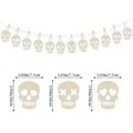 Set of 12 Halloween skull hanging decorations with three unique eye designs and dimensions - Skeleton Head Hanging Tags / Set of 12