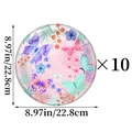 Lot de 10 assiettes en carton thème papillon avec motif floral aquarelle de 22,8 cm - Grande Assiette en Papier Papillon
