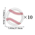 Piatti di carta a tema baseball con cuciture rosse per feste sportive, confezione da 10 pezzi - Piatto di Carta Baseball Piccolo