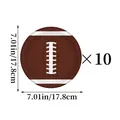 Set di 10 piatti di carta da 7 pollici stile football americano per decorazioni di compleanni - Piatto di Carta con Trama Football Americano da 7 Pollici