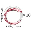 Set di 10 piatti per feste a tema baseball 22,8 cm stoviglie usa e getta per compleanni - Piatto di Carta Baseball Grande