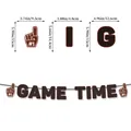Striscione festa football americano Game Time con icone di dita per decoro Super Bowl - Striscione Lettere Football
