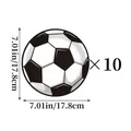 Set di 10 piatti di carta da 7 pollici con motivo calcio per feste a tema calcistico - Piatto di carta calcio 7 pollici