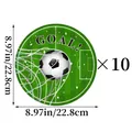 Confezione da 10 piatti di carta usa e getta tema calcio 9 pollici per feste a tema - Piatto di carta calcio 9 pollici