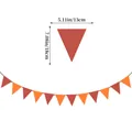 Orange and rust triangle bunting banner for Happy Birthday party decoration with size specs - Orange Rust Triangle Bunting