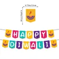 Set di striscioni colorati Happy Diwali con bandiere e motivi tradizionali di candele - Striscione Diwali