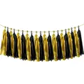 Guirlande de glands noirs et dorés élégante pour décoration de fête et nouvel an - Style Noir Or