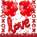 Set decoración San Valentín con globo Love rojo y pétalos de rosas rojas - Estilo Pétalos Básicos (Opción 2)