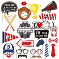 25-teiliges Baseball-Fotoautomaten-Set mit Schlägern und Bällen für Jungen Geburtstagsfeiern - Einheitsgröße / Baseball Thema (is502) / Bunt