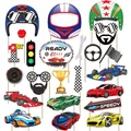 Set di accessori per foto a tema auto da corsa per decorazioni di feste di compleanno - Stile a Tema Corse