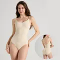 Body gainant sans couture de couleur chair avec bretelles fines pour effet amincissant - S / Style string / Chair (LT2008A)
