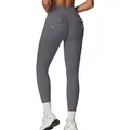 High waist dark grey cargo yoga pants with scrunch butt lifting and side pockets - S / Bottoms / Dark Gray