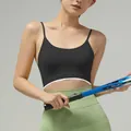 Contrast trim black sports bra and light green high waist yoga leggings set - Color Block Black