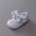 Scarpine primi passi neonata grigie in rete traspirante con fiocco glitter e velcro - Taglia 15 Lunghezza Interna 11.5cm / Grigio