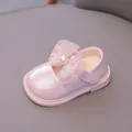 Chaussures princesse roses pour fillettes avec noeud organza et détail perle - EU 21 / Rose