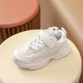 Scarpe sportive bianche per bambini con velcro e suola spessa ammortizzata traspirante - EU 26 / Bianco