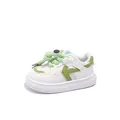Sneakers per bambini bianche e verdi con suole morbide e lacci verdi regolabili in corda - Taglia 30 (Lunghezza Interna 18.5cm) / Verde