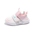 Sneakers sportive per bambini rosa e bianche con velcro e suola spessa - Taglia 21 (13CM) / Rosa