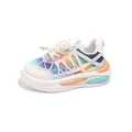 Sneakers arcobaleno per bambini in mesh traspirante con suola spessa ammortizzata - Taglia 22 (Interno 13.5cm) / Bianco