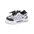 Scarpe sportive per bambini traspiranti con dettagli blu e suola flessibile - Taglia 21 (Lunghezza Interna 13CM) / Nero