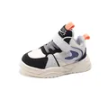 Kleurrijke hoge kindersneakers met klittenbandsluiting en antislip dikke zolen - Maat 21 (Binnenlengte 13CM) / Zwart