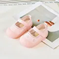 Scarpe primi passi Mary Jane rosa con motivo ciliegia e punta in gomma protettiva - 16 / Rosa