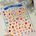Pegatinas 3D de uñas para el Año Nuevo Chino con dragón rojo y motivos de suerte - Estilo de Relieve de Año Nuevo de Dragón (KX-491)
