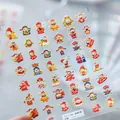 Embossed Caishen nail stickers with cute fortune god and gold sycee motifs for New Year - Embossed Lucky God (TS-1130)