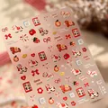Adesivi per nail art di Capodanno TL-454 con simpatici cavalli e decorazioni natalizie - Tl-454