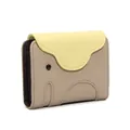 Cute Japanese elephant leather card holder with multi-slot high capacity design - Elephant Gray