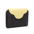Cute elephant shaped card holder in black and yellow lychee grain genuine leather - Black