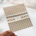 Adesivi per unghie 5D con motivi di piastrelle marocchine e decorazioni floreali - Motivo a Piastrelle Marocchine (MN-207)