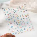 Adesivi per unghie 5D a rilievo con margherite colorate e foglie, stile KK208 - Piccola Margherita Colorata (KX208)