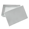 Boîte cadeau rectangulaire blanc cassé texturée pour portefeuilles longs et porte-cartes - Blanc Cassé