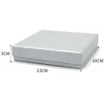 Caja de regalo cuadrada gris plata con tapa y base, dimensiones 13cm x 10cm x 3cm - Gris Plata