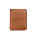 Portafoglio corto da uomo in vera pelle crazy horse marrone con scomparti multipli per carte - Marrone